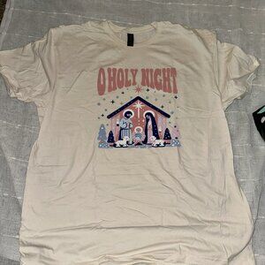 O Holy Night NWT Eternal Light T-Shirt Gildan Soft Christmas Women's 3XL